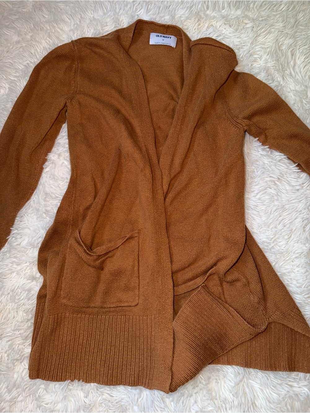 Old Navy Women's Open-Front Rust Brown Cardigan